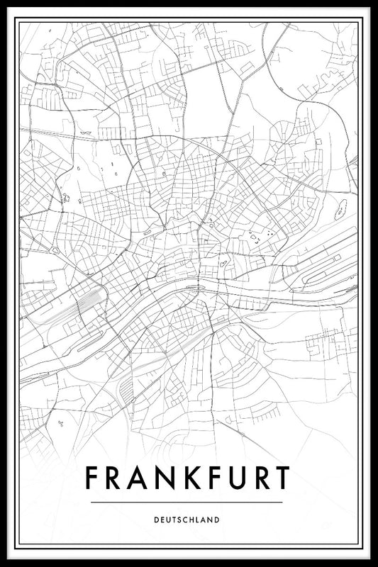 Frankfurt kartposter