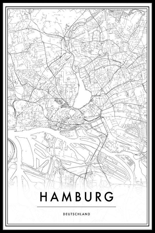 Hamburg kartposter