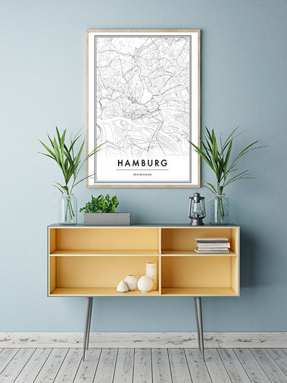 Hamburg kartposter