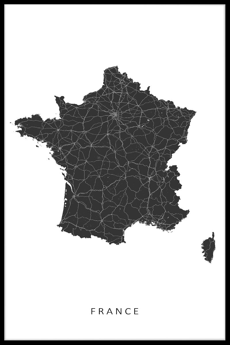 Frankrike kartposter