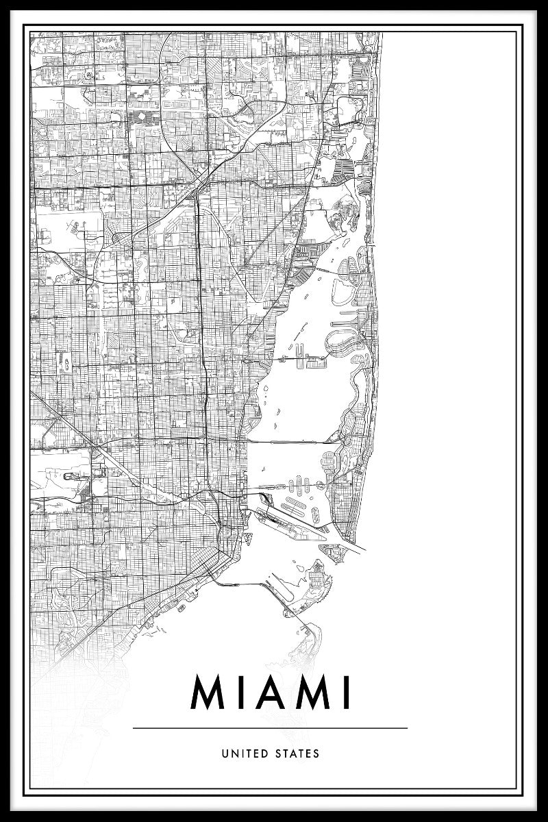 Miami karta poster