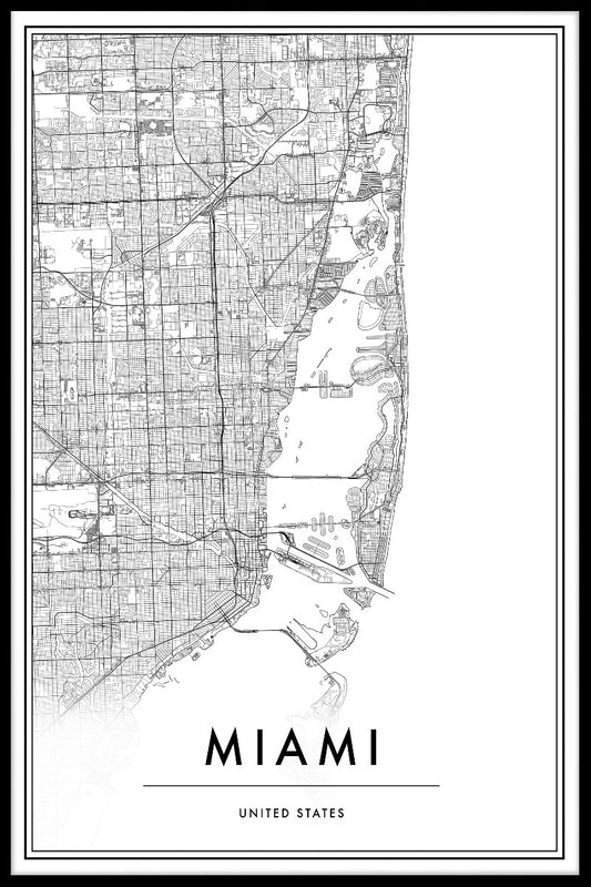 Miami karta poster