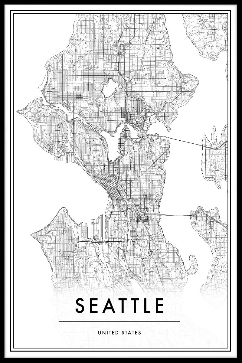 Seattle kartposter