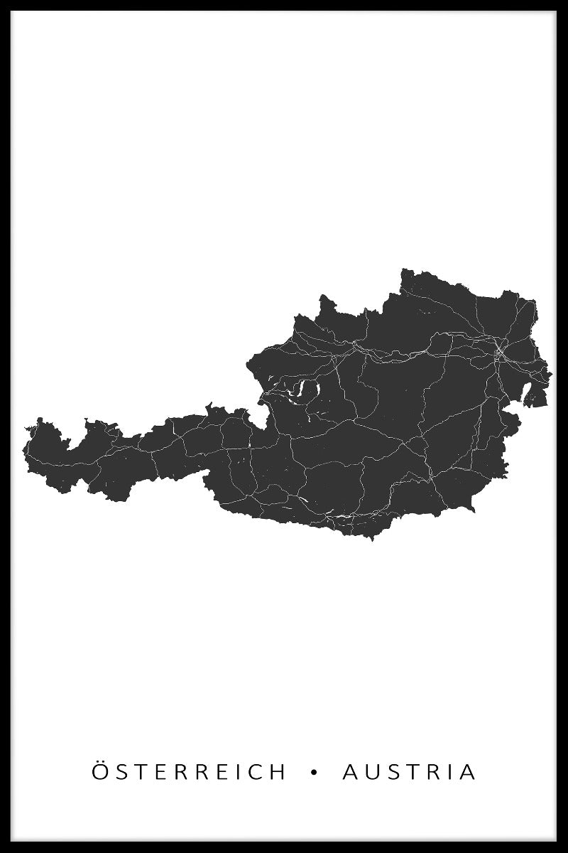 Österrike kartposter