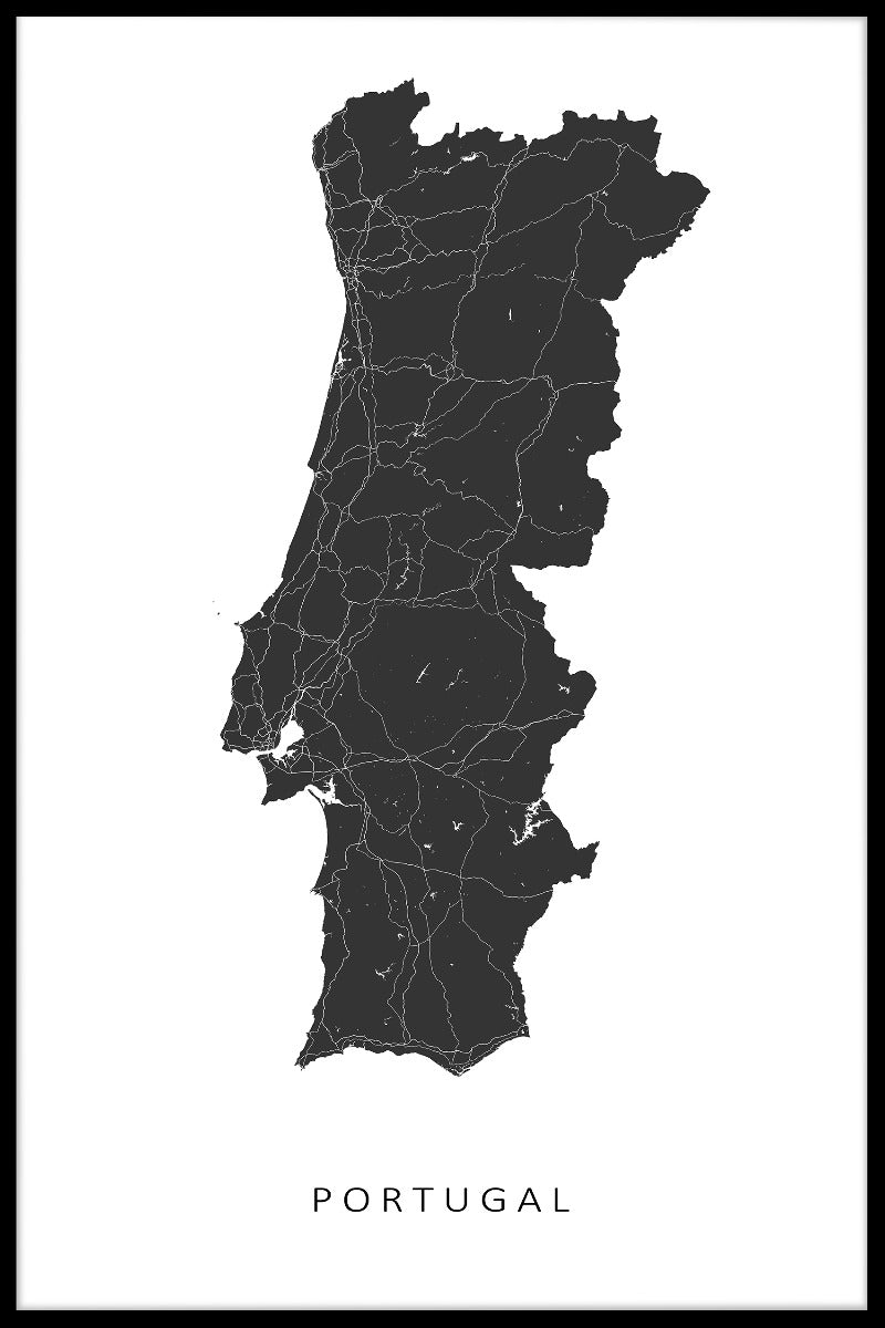 Portugal karta poster