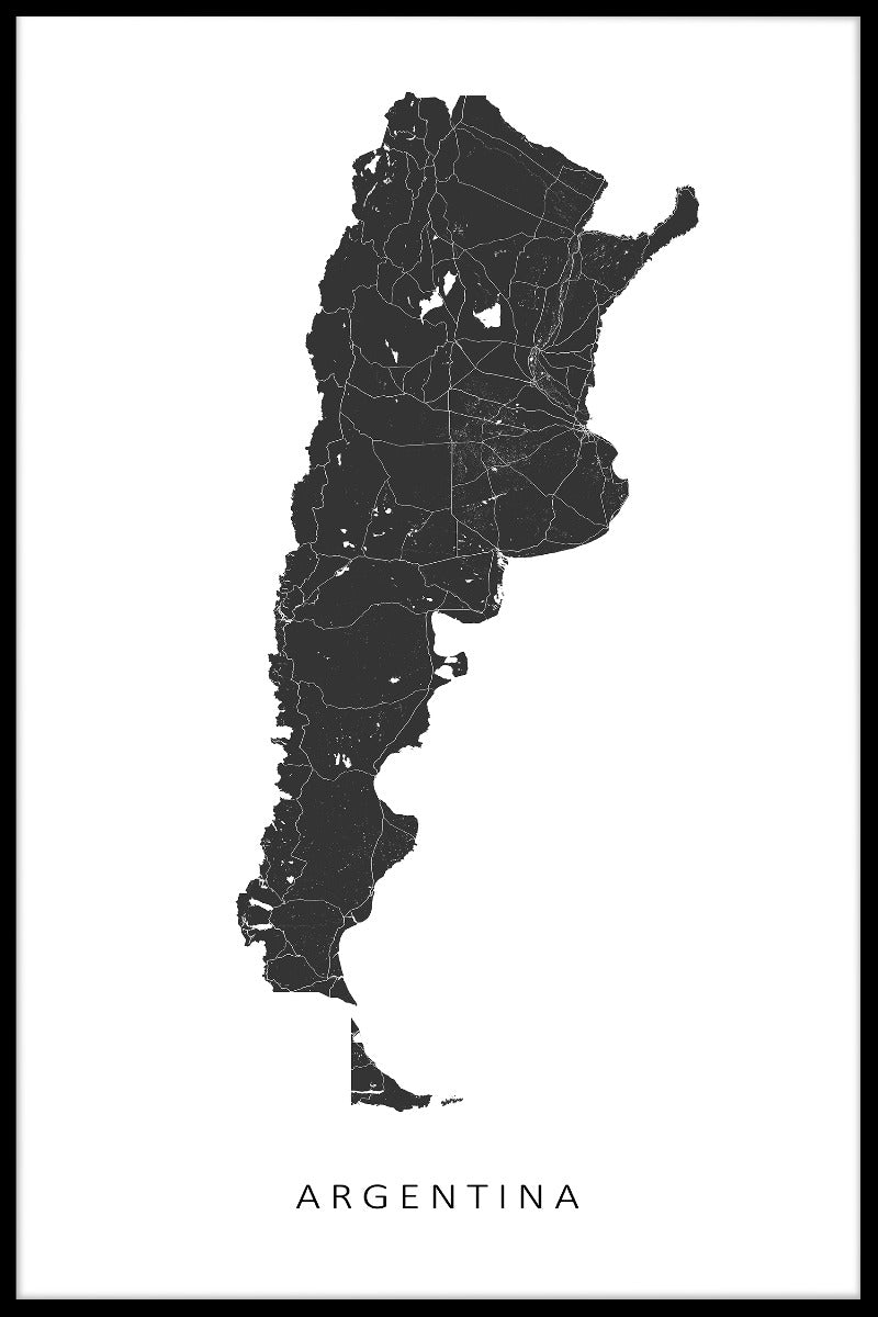 Argentina kartposter