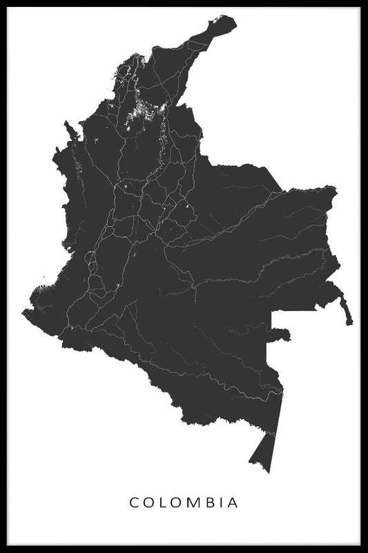 Colombia kartposter