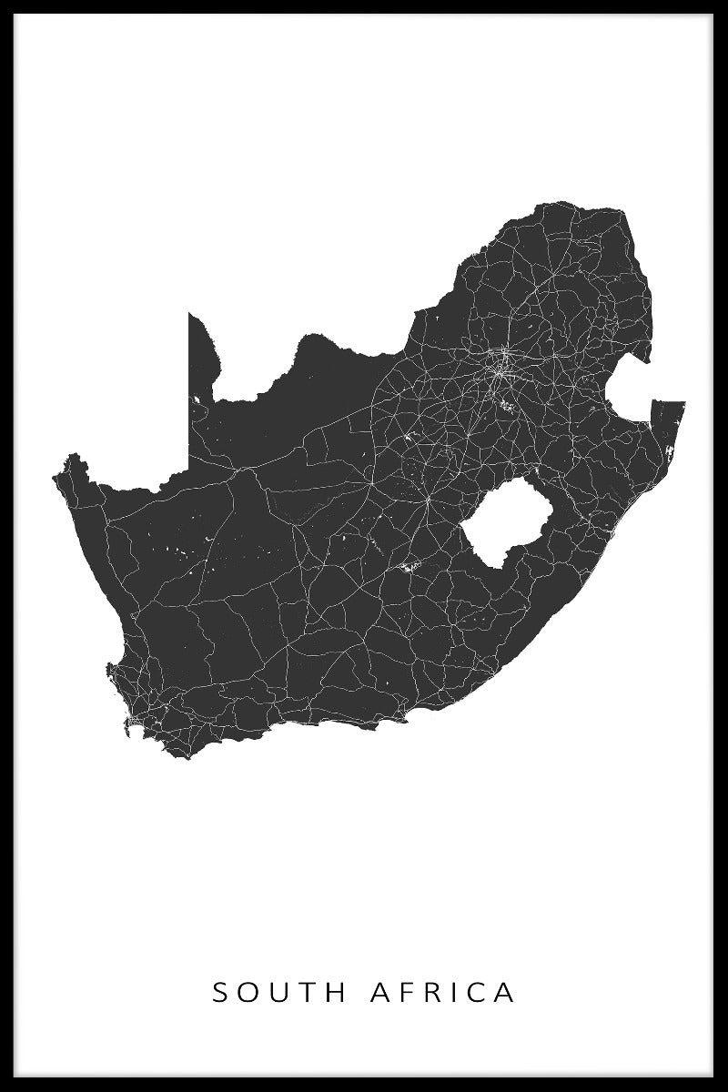 Sydafrika kartposter