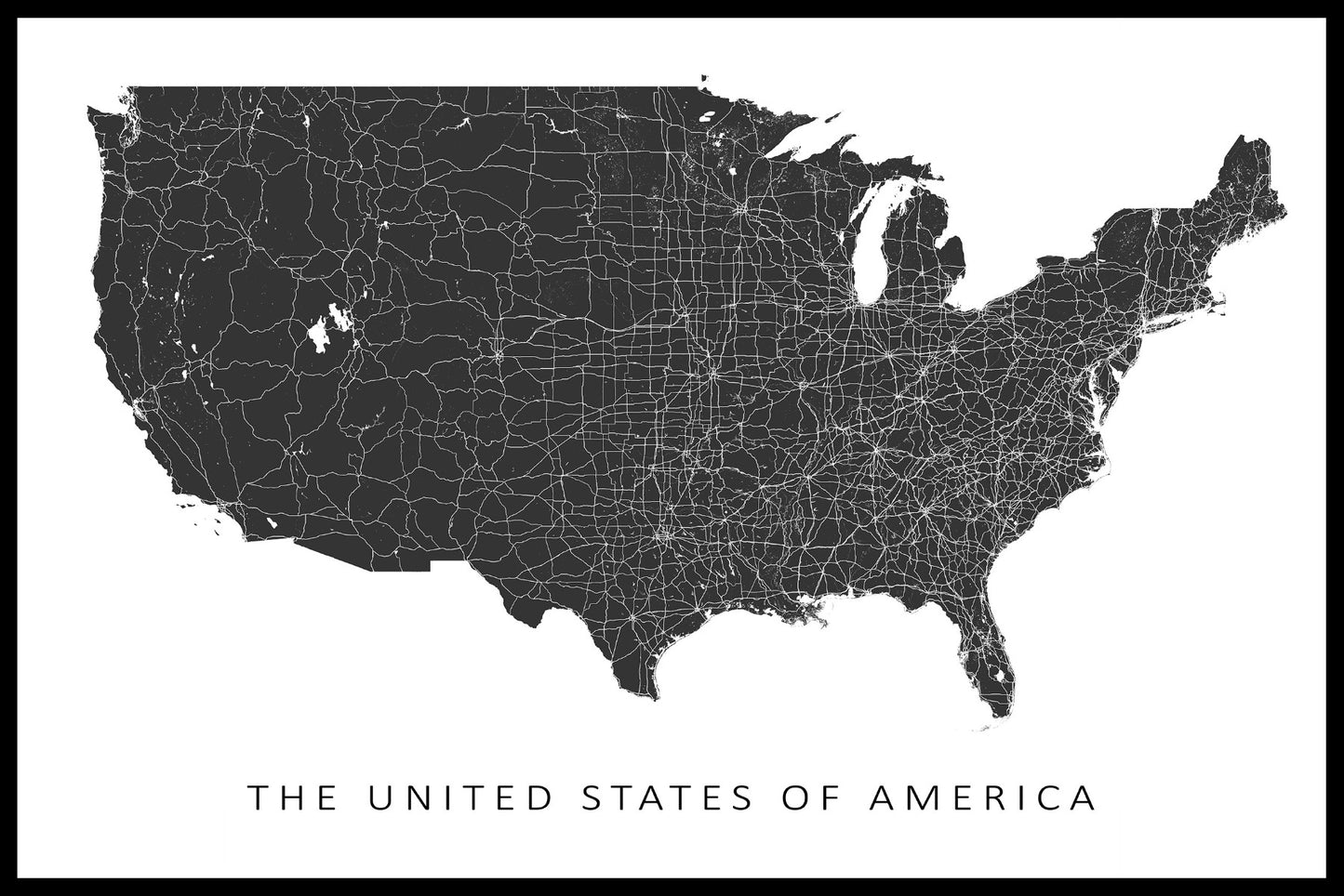 USA Karta N02 poster