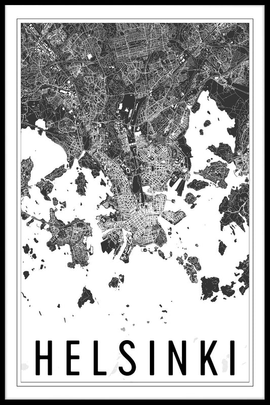 Helsingfors Karta N02 poster