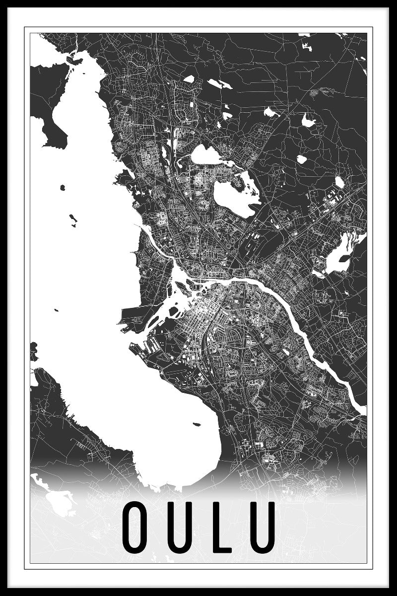 Uleåborg Karta N02 poster