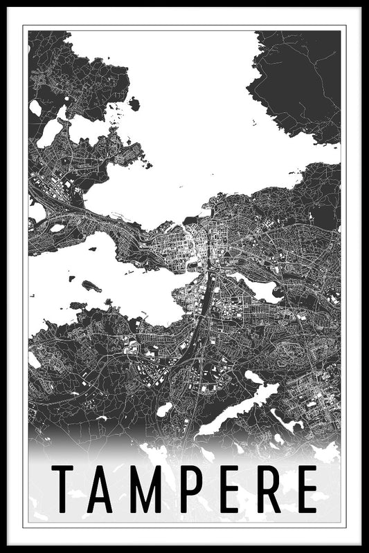 Tammerfors Karta N02 poster