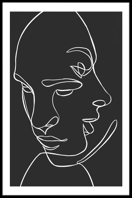 Två ansikten poster