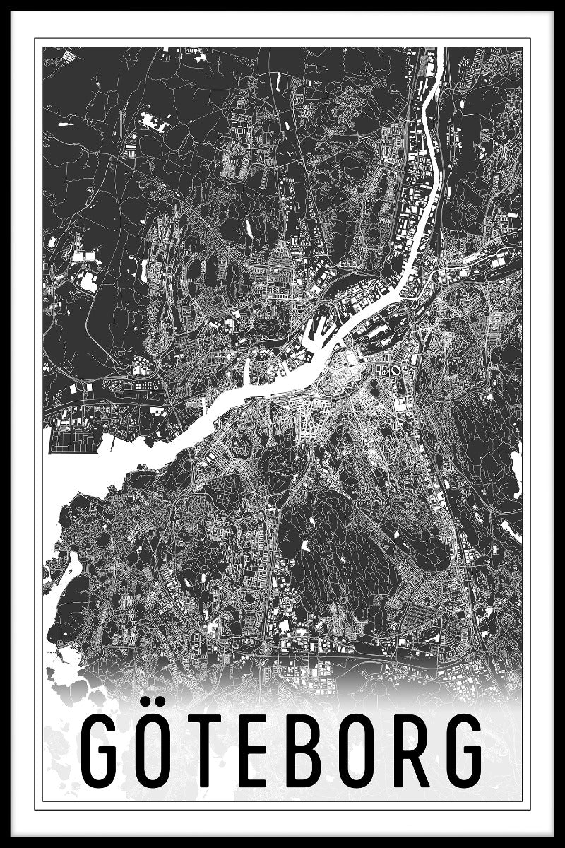 Göteborg Karta N02 Poster