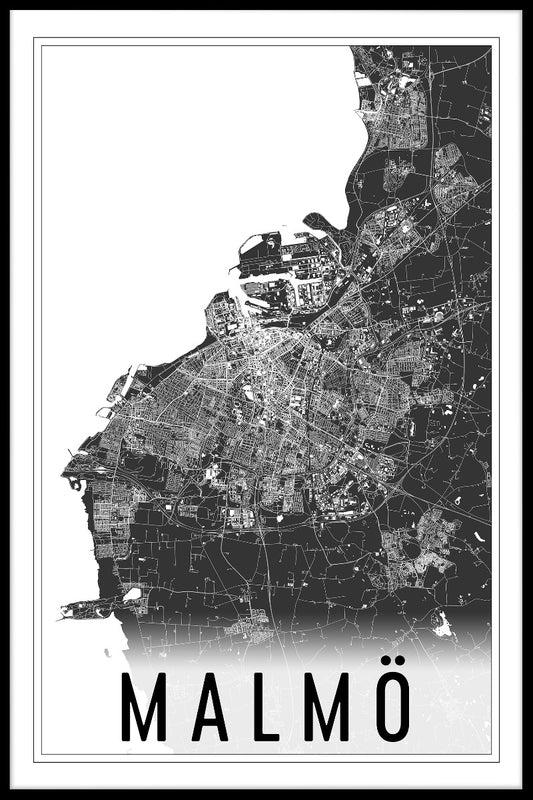 Malmö Karta N02 Poster