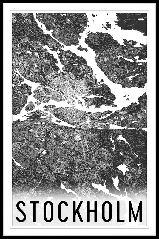 Stockholmskarta N02 poster