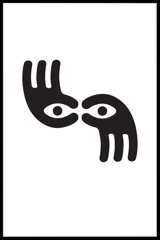 Hand ansikte poster