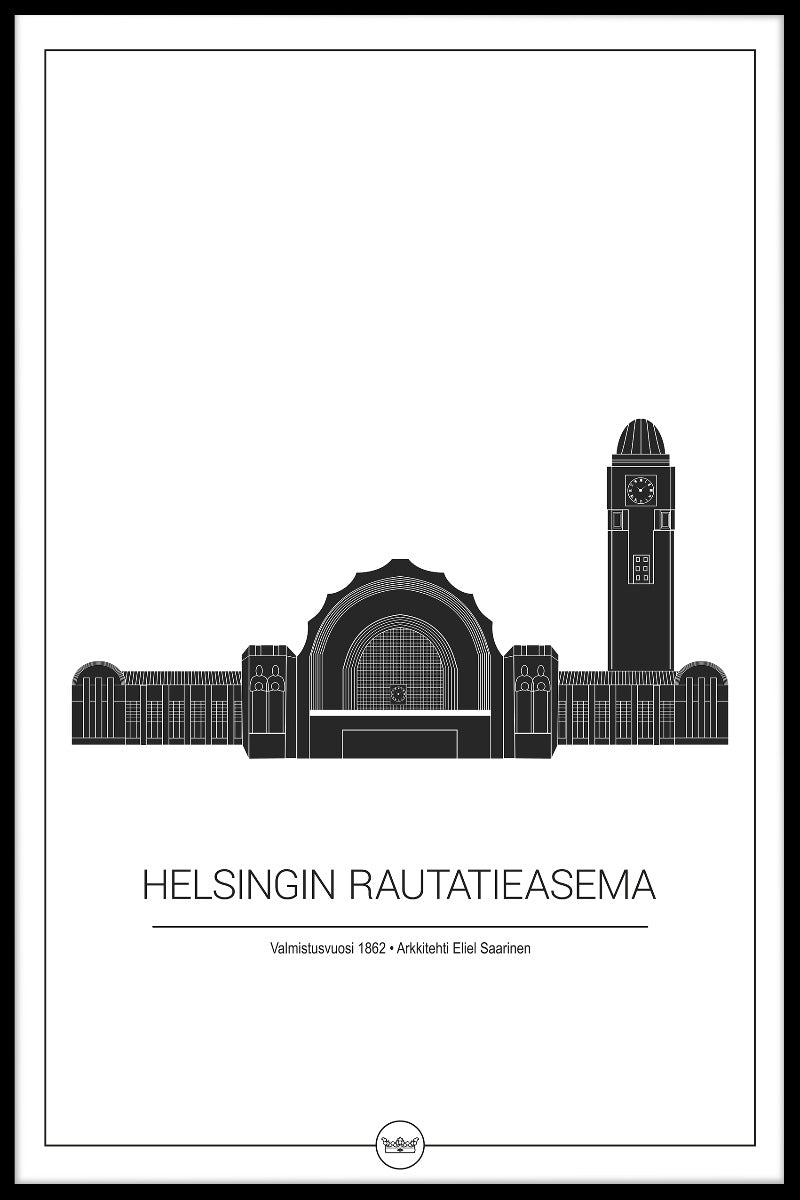 Rautatieasema Helsingfors poster