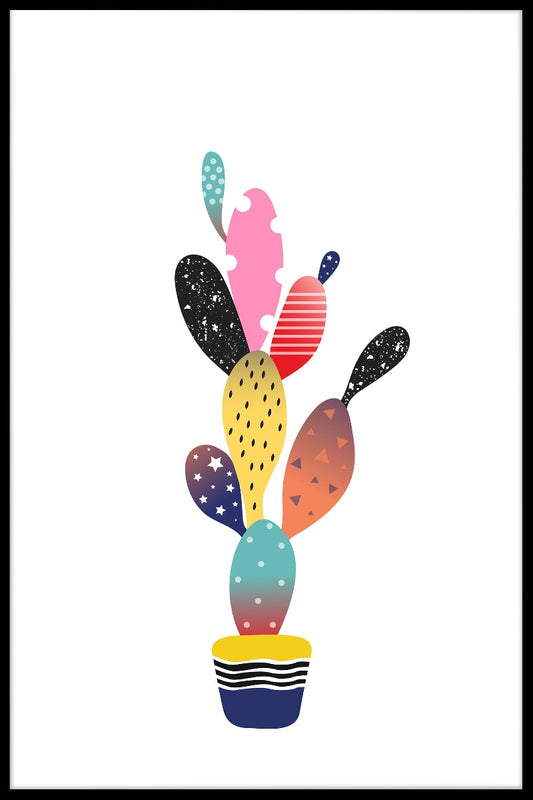 Abstrakt kaktus poster