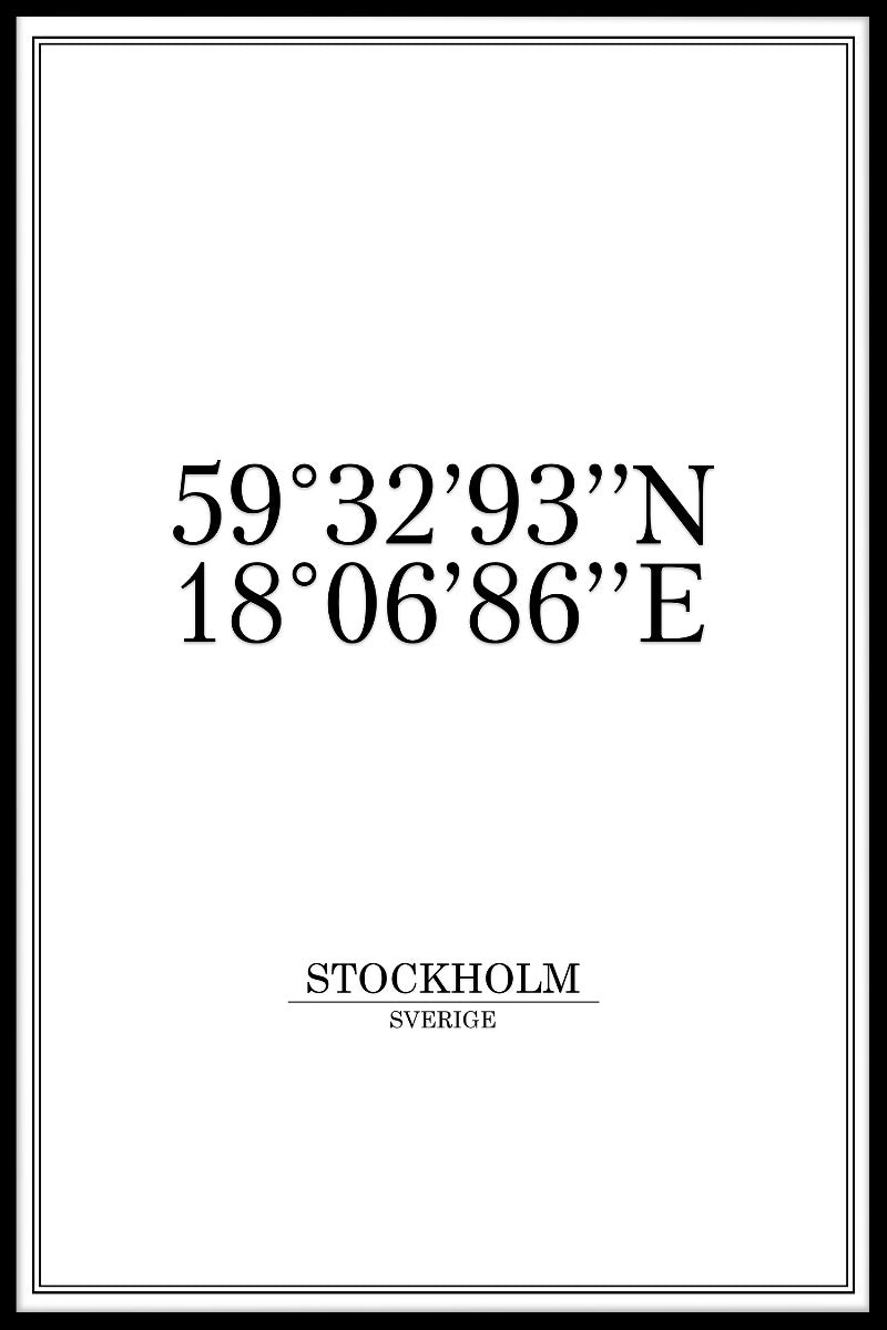 poster Stockholm Coordinates