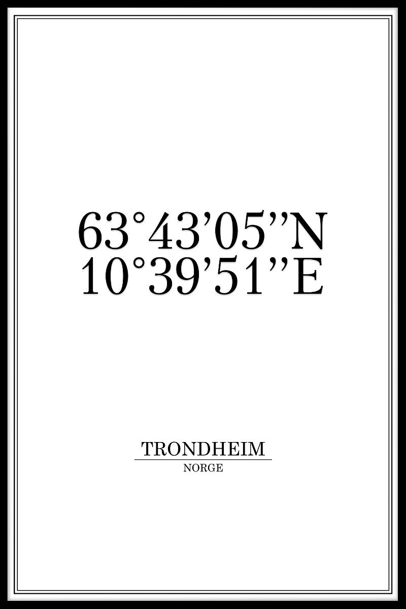 Trondheims koordinater poster