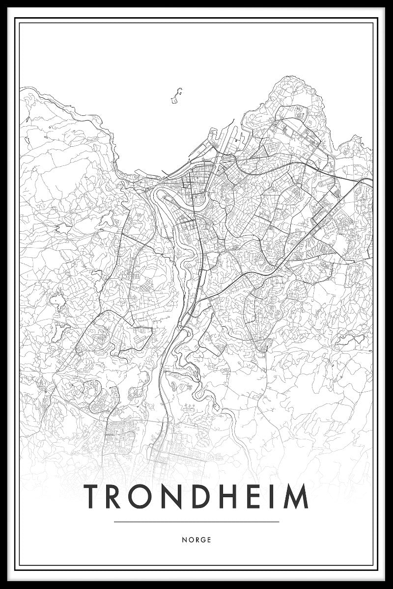 Trondheim Kartposter