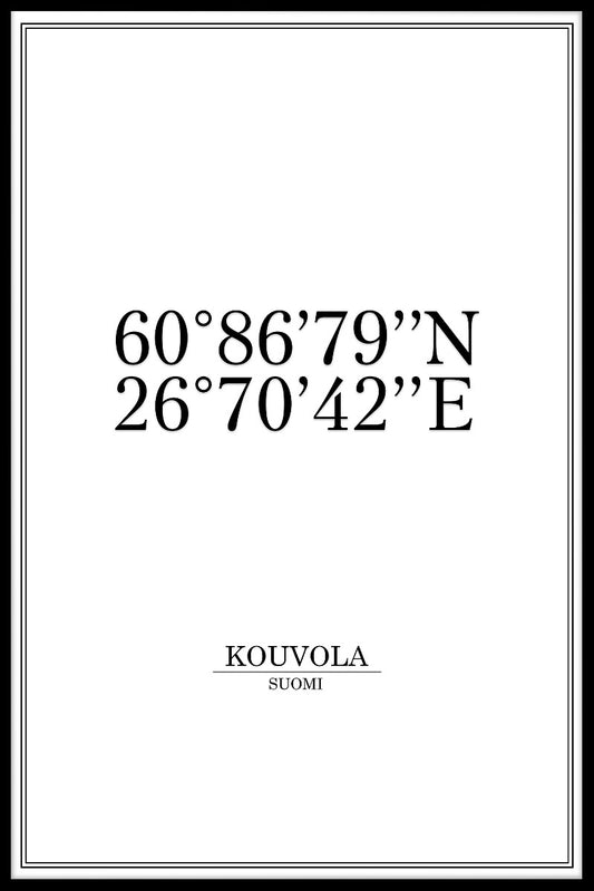 Kouvola koordinater poster