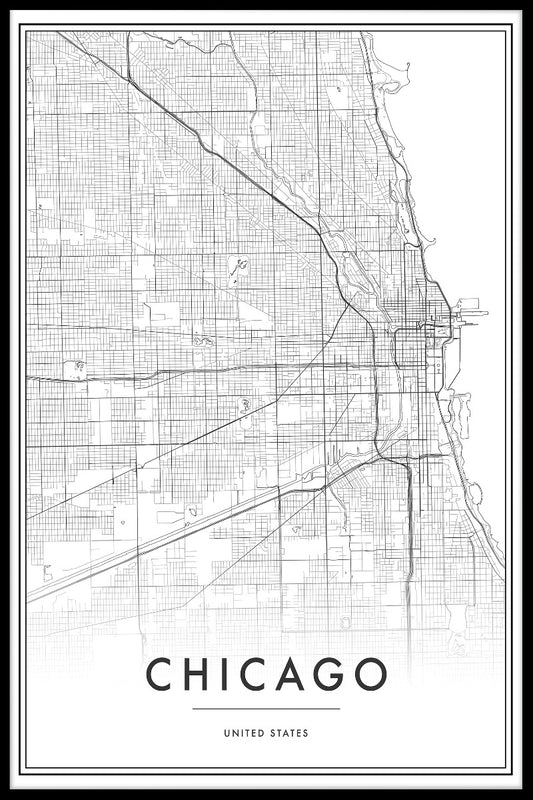 Chicago kartposter