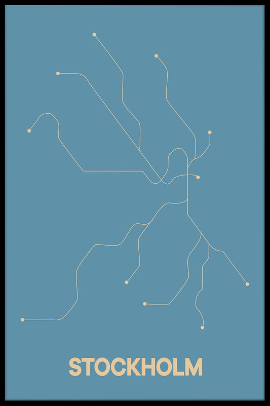 Stockholm Metro Kartposter