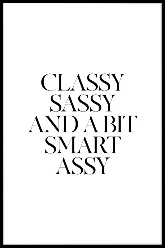 Snygg Sassy poster