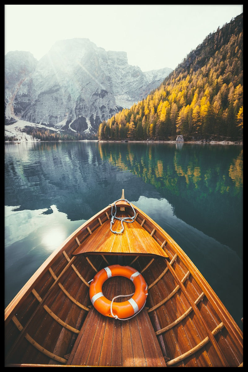 Braies Lake Dolomiterna poster