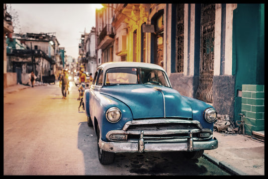 Vintage bil Kuba poster