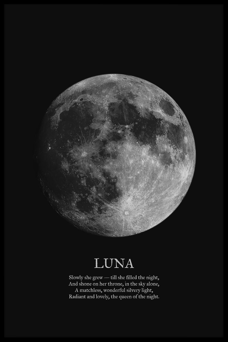 Luna svart poster