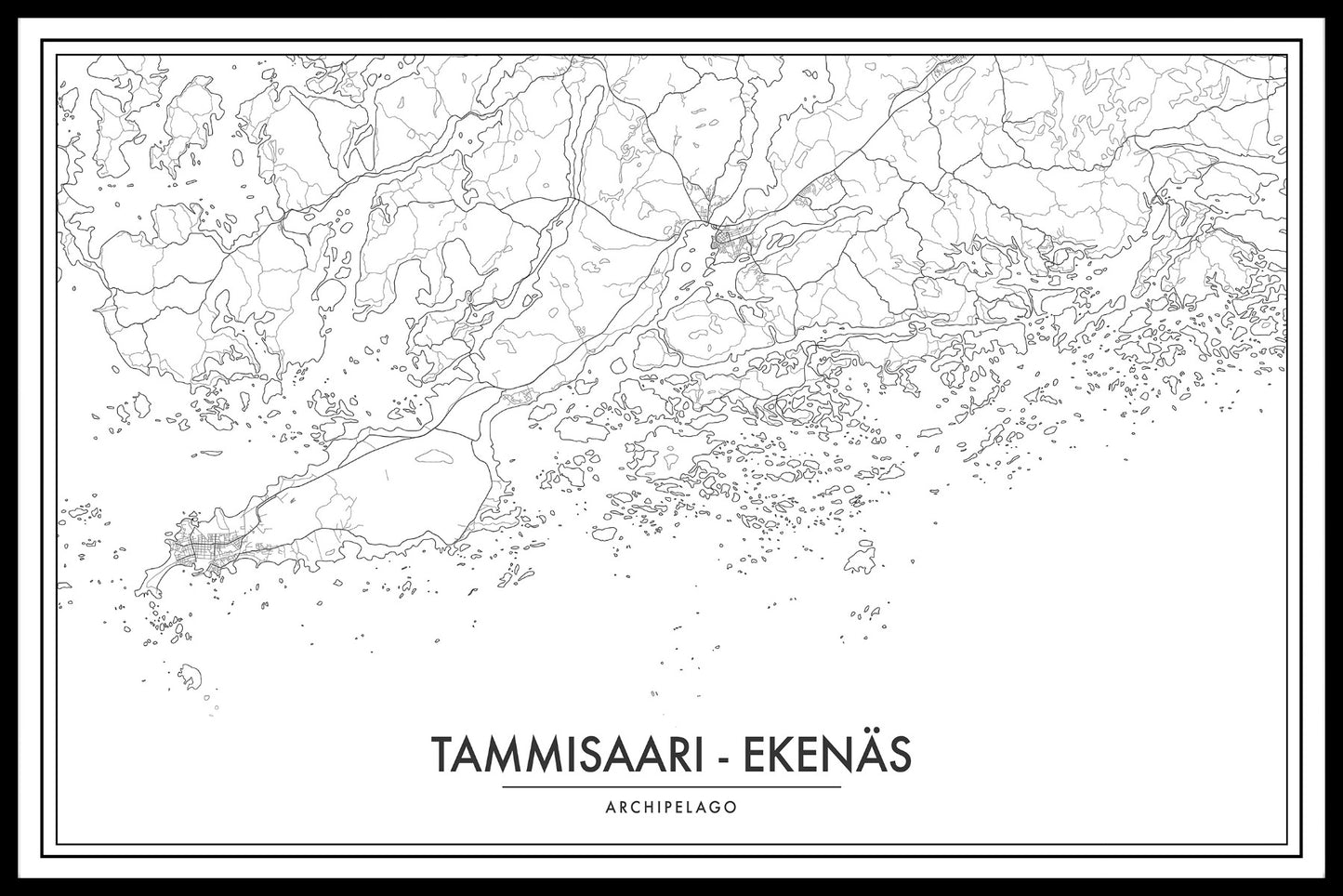 Tammisaari skärgårdskarta poster