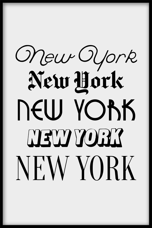 New York typografiposter