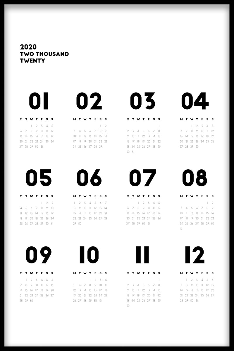 Kalender N02 poster