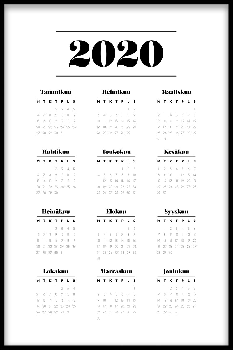 Kalenteri N03 poster