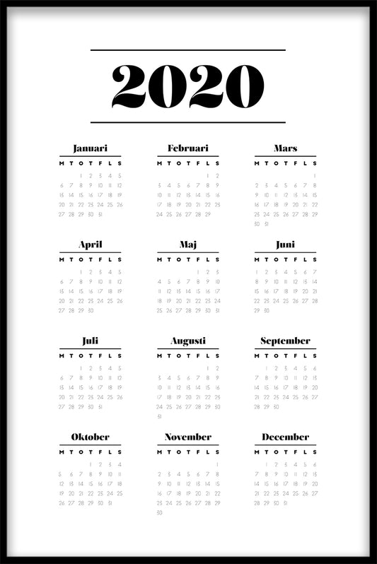 Kalender N03 poster