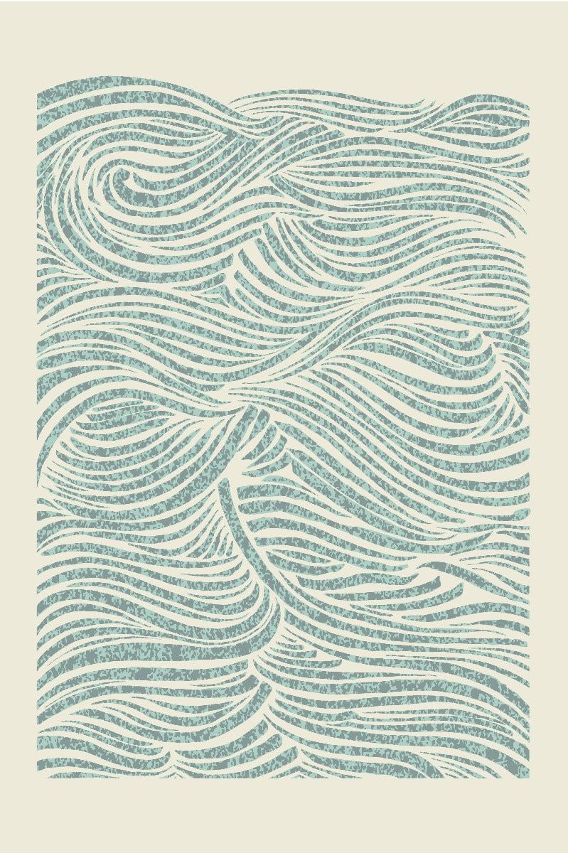 Havsvågor Illustration poster