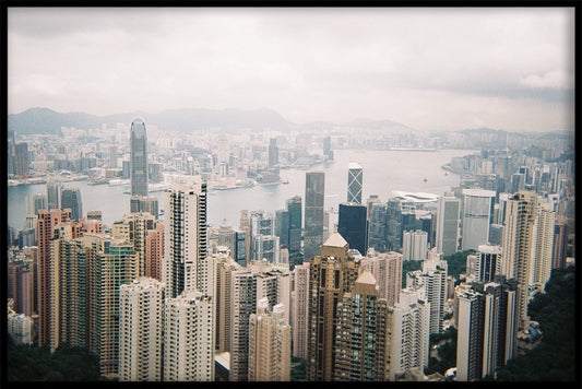 Stadsbild Hong Kong poster