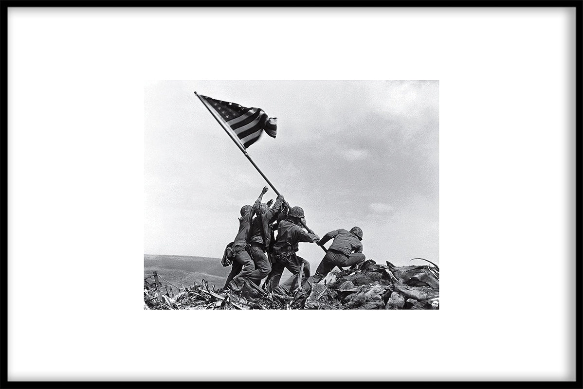 Flagga hissar på Iwo Jima poster