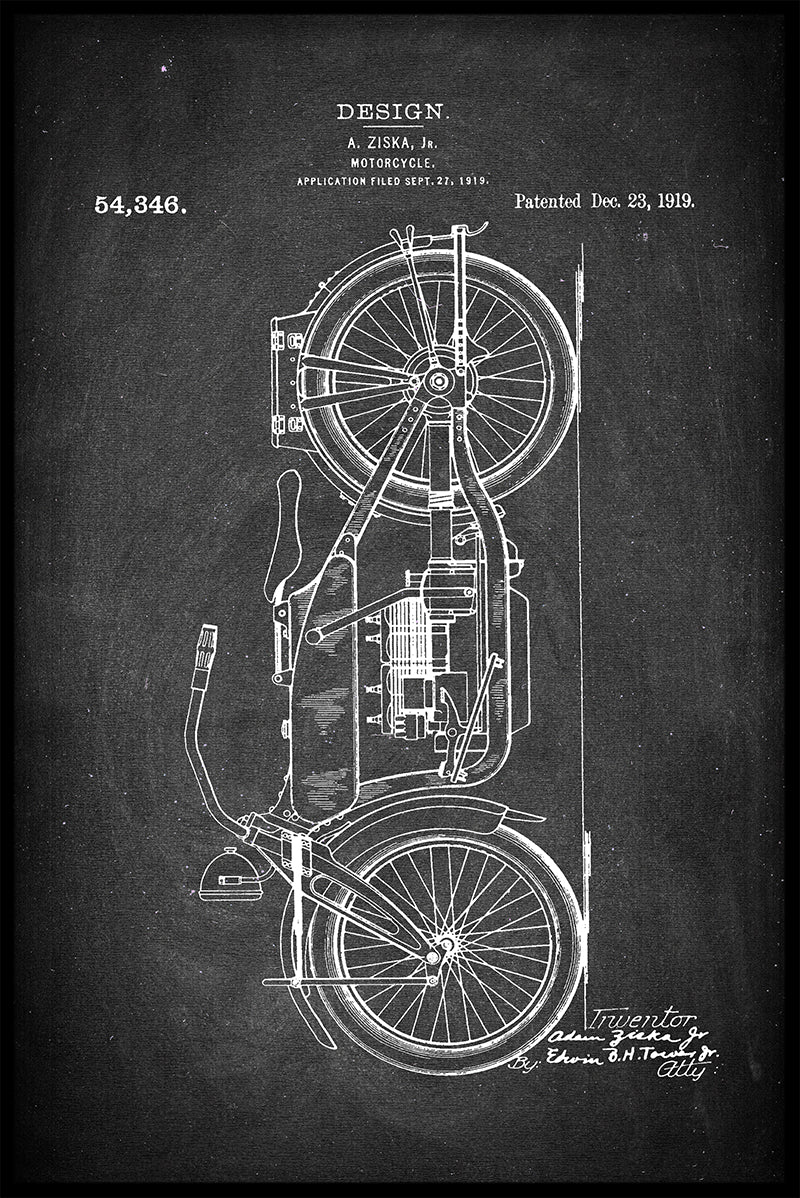 Motocycle Patent N02 poster