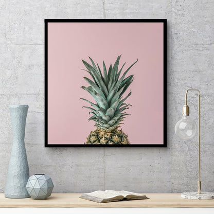 Mogen ananas rosa bakgrund poster