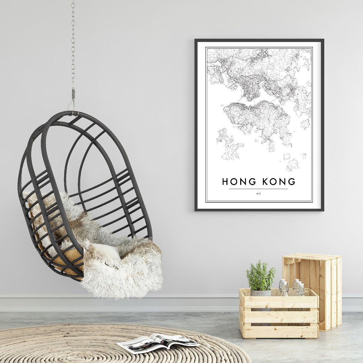 Hong Kong kartposter
