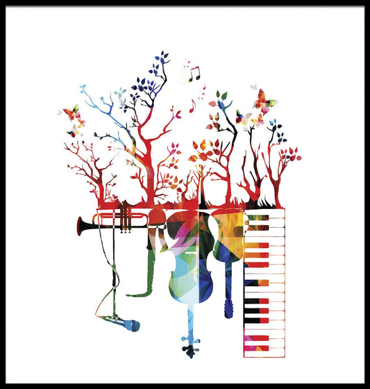 Musikinstrument illustration poster
