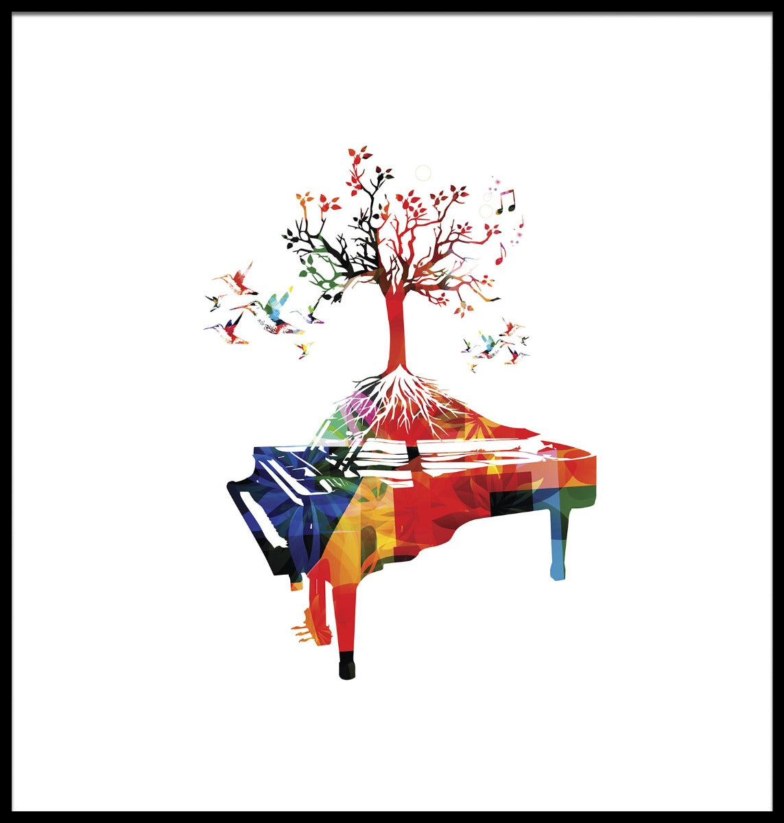 Piano Illustration poster