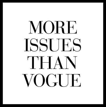 Fler problem än Vogue-poster